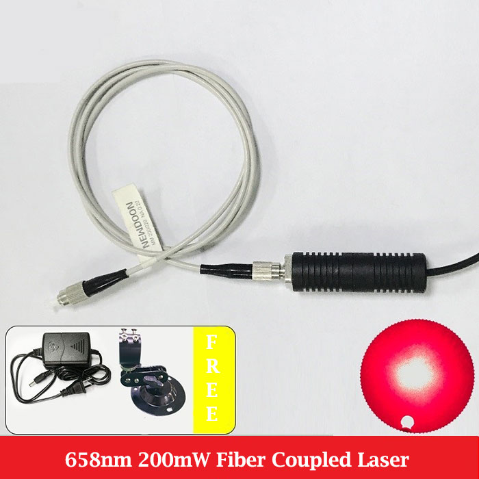 658nm 200mW 피그테일 레이저 빨간색 레이저 다이오드 Fiber Coupler